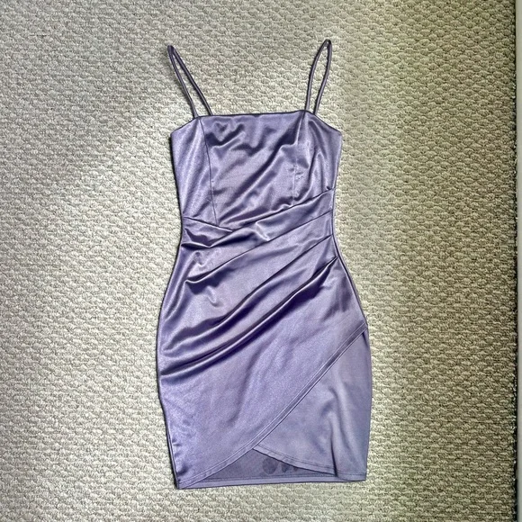 windsor purple satin dress Windsor Nora Formal Satin Dress